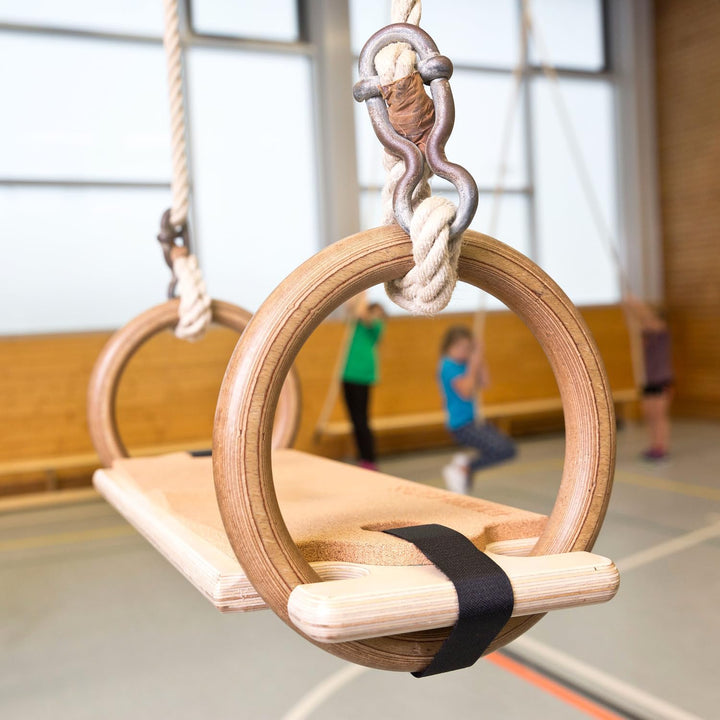 Sport-Thieme Kork Schaukelbrett für Turnringe aus Holz | Schaukelsitz mit Kork Sitztfläche für Ringe