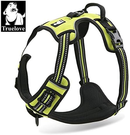 WINHYEPET Truelove Hundegeschirr No-Pull Reflektierendes verstellbar Haustiergeschirr mit 2 Leinencl