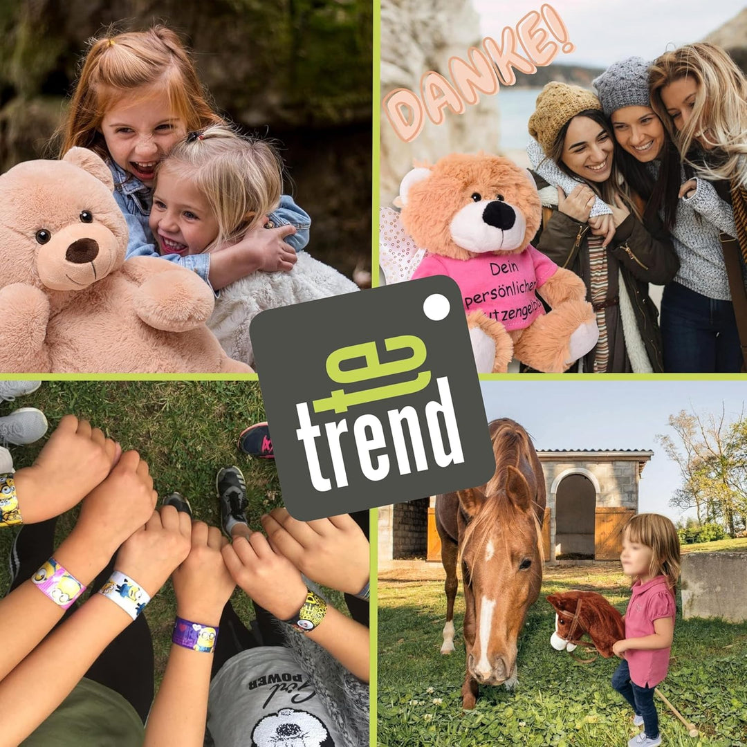 TE-Trend Pferd, 70 cm – Plüschpferd zum Reiten – Kinder Reitpferd mit Sattel, Zaumzeug und Steigbüge