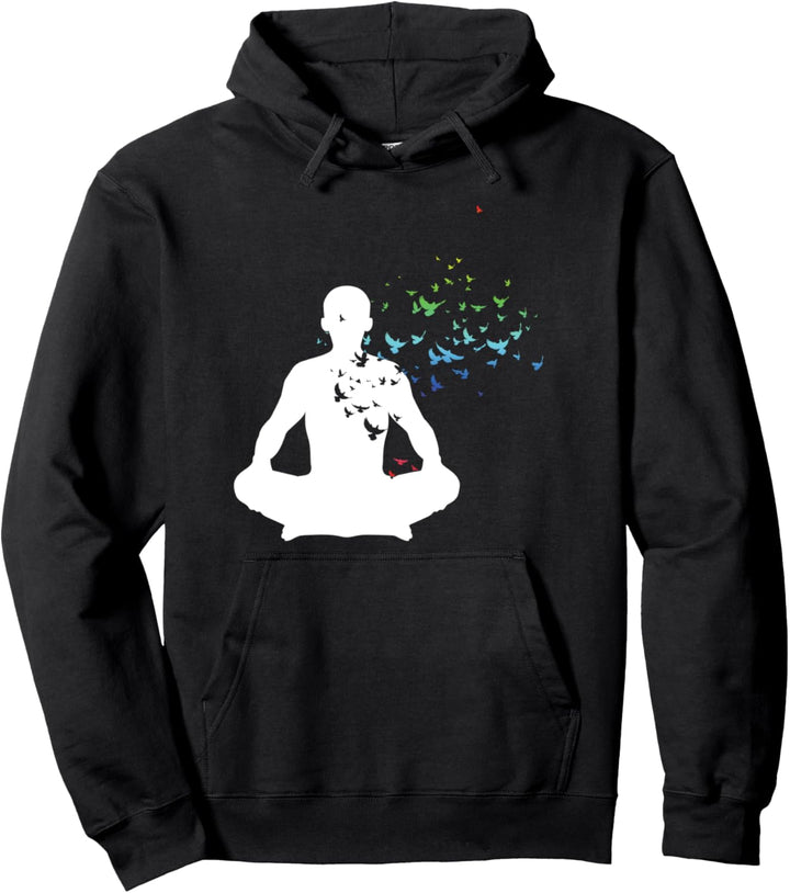 Meditation Yoga Meditieren Vögel Spiritualität Seele Zen Pullover Hoodie