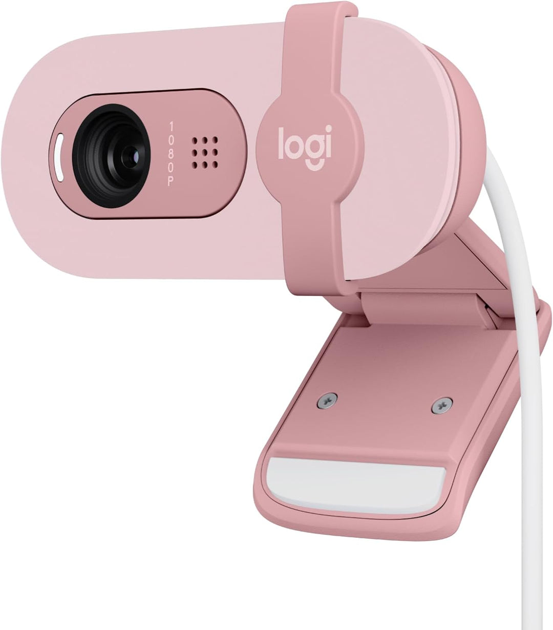 Logitech Brio 100 Full HD-Webcam für Meetings und Streaming, Auto-Lichtausgleich, integriertes Mikro