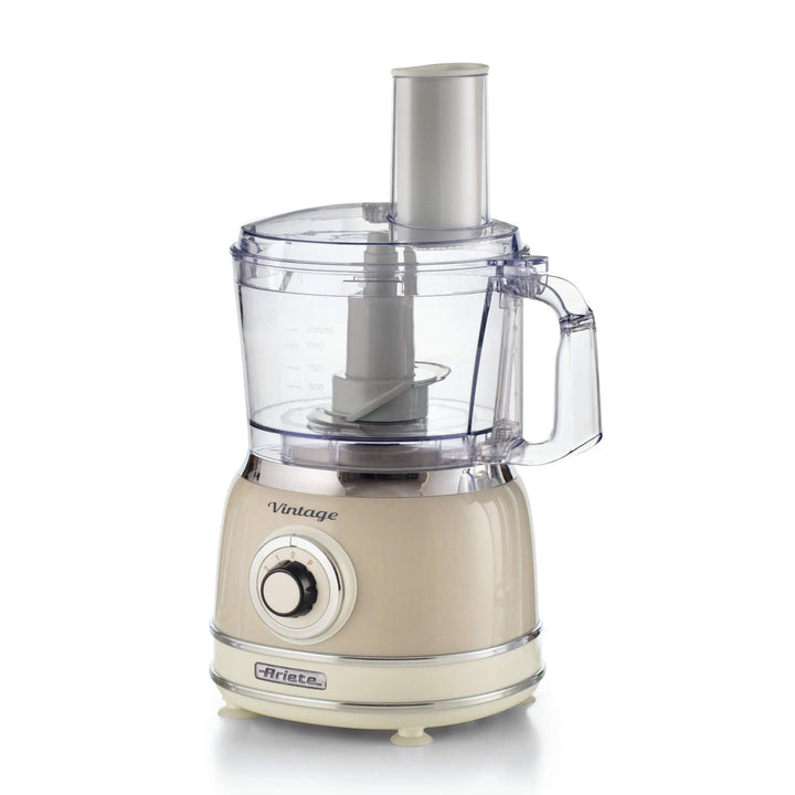 Ariete 1781 Küchenmaschine Vintage, 1000 W, Fassungsvermögen 2,1 l, Beige
