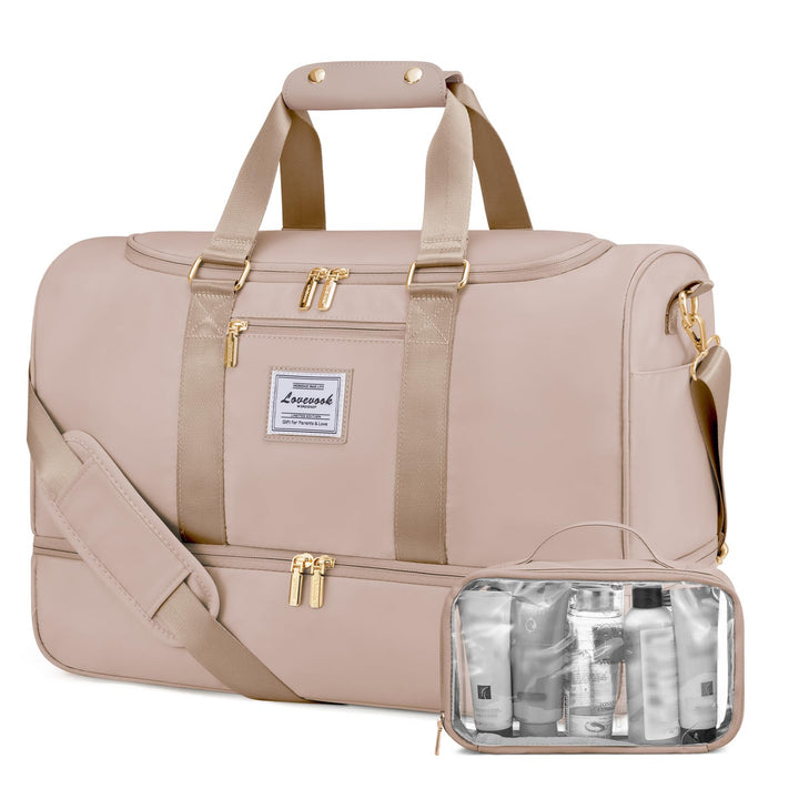 LOVEVOOK Sporttasche Reisetasche Damen, Travel Bag Gym Bag mit Kulturtasche, Schuhfach &amp; Nassfach, W