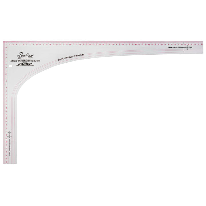 Sew Easy Schneiderwinkel Transparent /365 x 605 mm / Skalierung cm