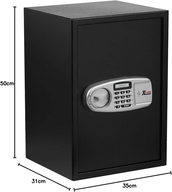 Xcase Tresore: Grosser-Stahlsafe mit digitalem Code-Schloss und LCD-Display, 50 Liter (Wandtresor, W