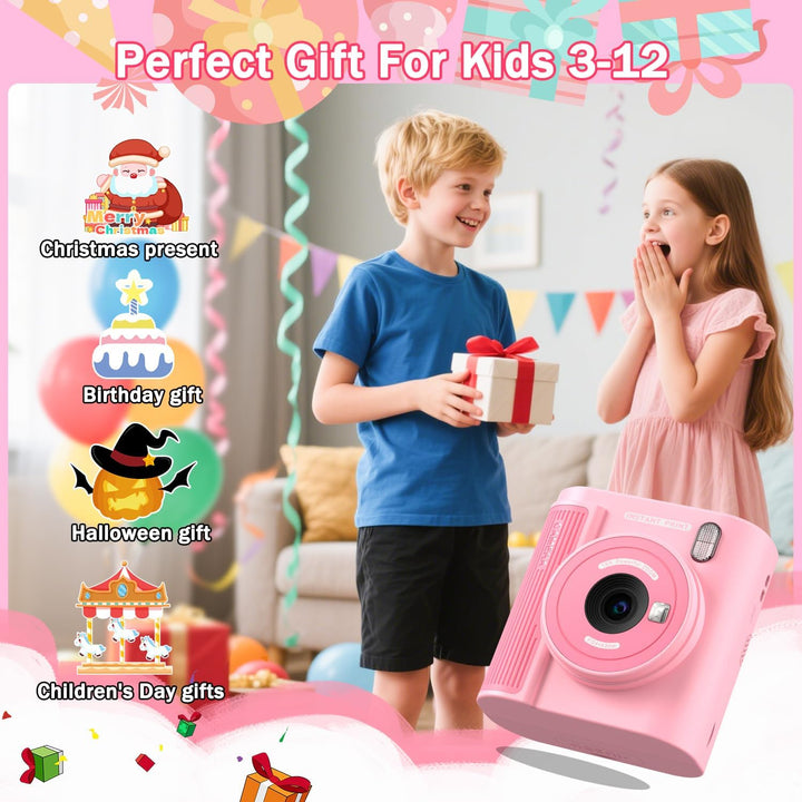 Zicor Kinderkamera Instant Print, 1080HD Digital Video & Instant Print Kamera für Kinder, lustige We