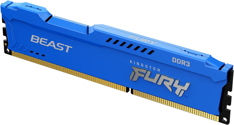 Kingston FURY Beast Blau 8GB 1600MHz DDR3 CL10 Desktop Speicher Einzelnes Modul KF316C10B/8, Blau 8G