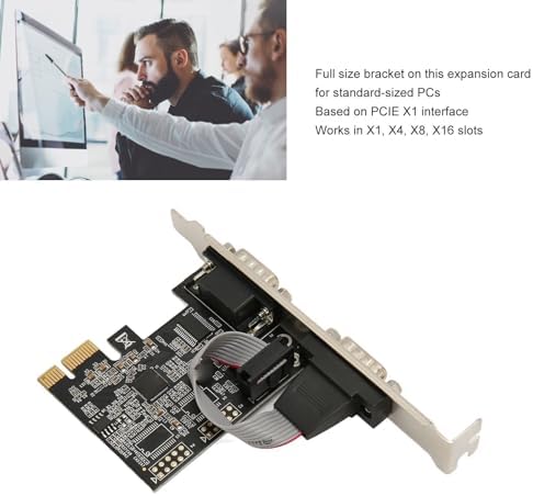 2 Port PCI Express RS232 DB9 Serielle Portkarte für Windows XP, Vista, 7, 8.x, 10, 11 32/64bit für L