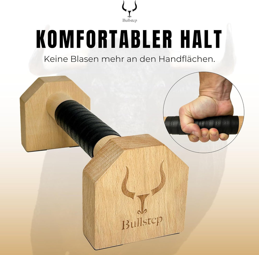 Liegestützgriffe Holz | Parallettes Calisthenics Equipment | Handstand Canes für Fitness, Gym, Cross