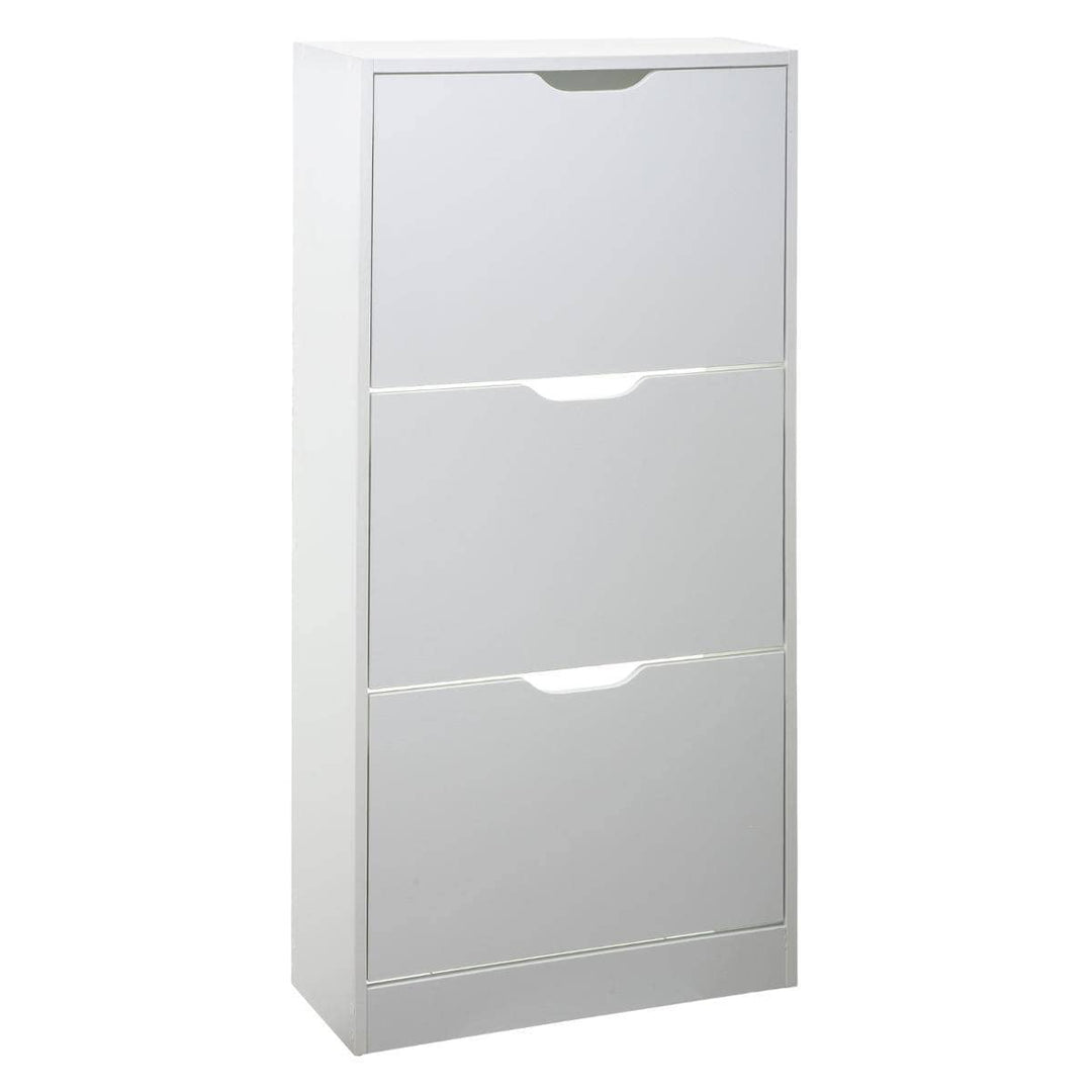 5five - schuhschrank mit 3 schubladen weiss 60 x 24 x 118 cm Weiss, 60 x 24 x 118 cm Weiss