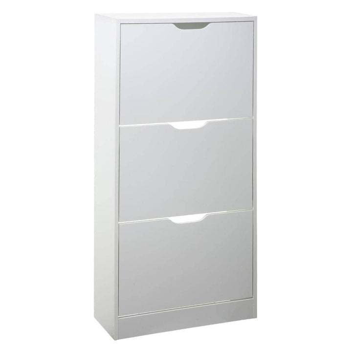 5five - schuhschrank mit 3 schubladen weiss 60 x 24 x 118 cm Weiss, 60 x 24 x 118 cm Weiss