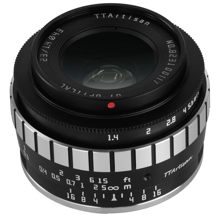 TT Artisan 23mm F/1.4 APS-C Objektiv Anschluss Fuji X Mount Silver manuelles Weitwinkelobjektiv für