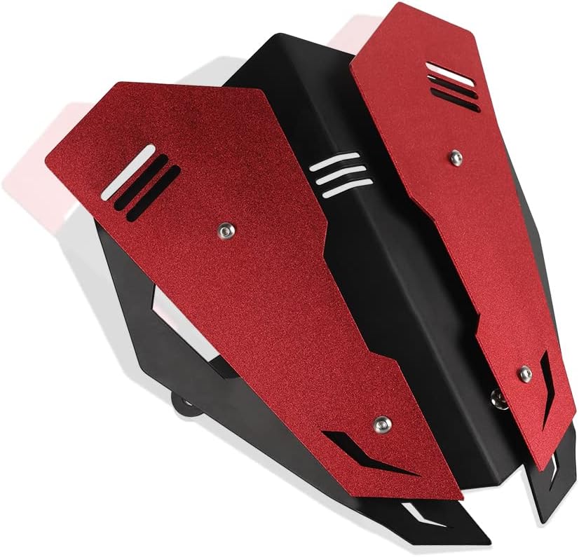 MOLONG Windschutzscheibe Aluminium Abweiser Für MT-03 MT03 MT 03 2020 MT-25 MT25 MT 25 2020（Rot）, Ro