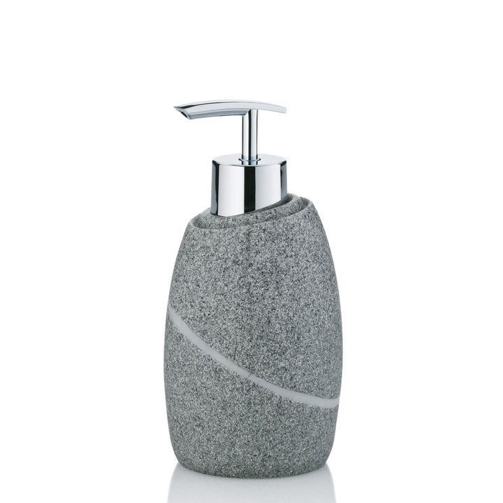 kela Seifenspender 300 ml Talus, Seifenspender grau, Natursteinoptik, Pumpflasche, Spülmittelspender