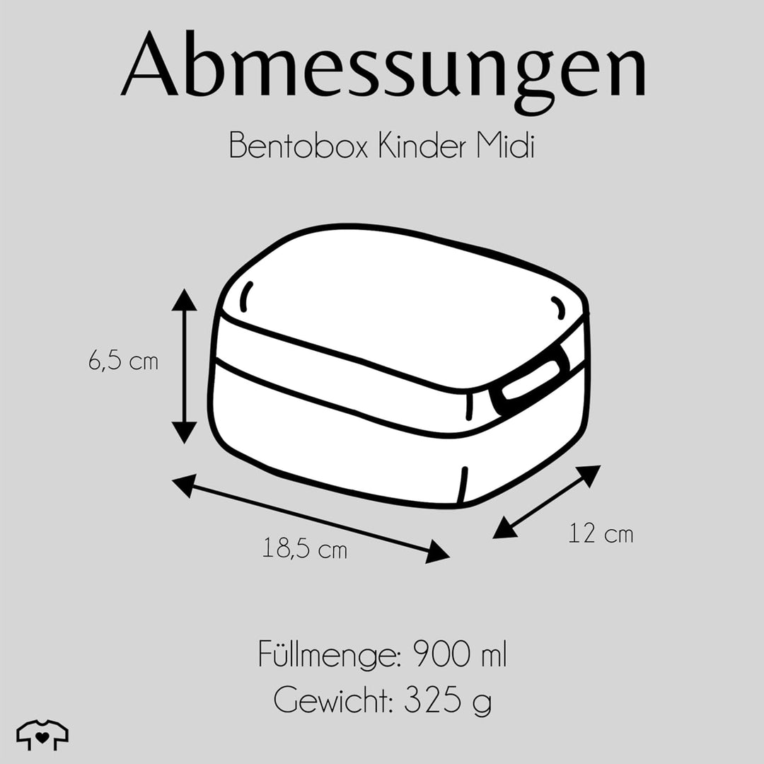 Kinder Bento Box Midi Lunchbox für Mepal Bentobox - Pirat Brotdose | Piraten Vesperdose | Pirates |