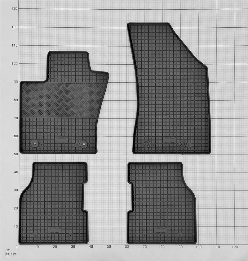 Stylisches Gummi- und Kofferraumwanne Set geeignet für Jeep Compass PHEV ab 2017 - Schützen und Aufw