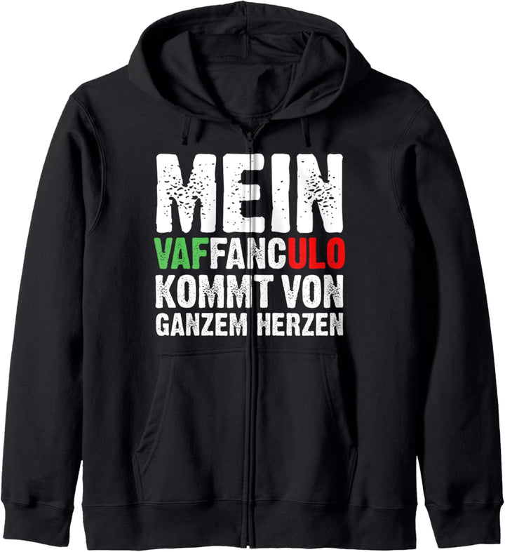 Vaffanculo Italienische Flagge Sizilien Kapuzenjacke