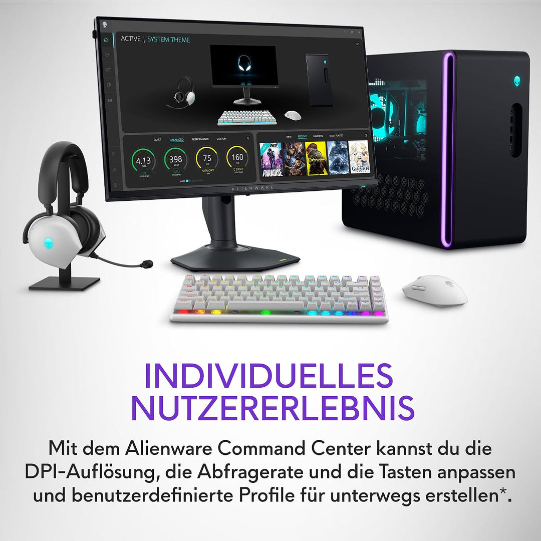 Alienware Pro Wireless-Gamingmaus - Lunar Light PRO (Lunar Light), PRO (Lunar Light)