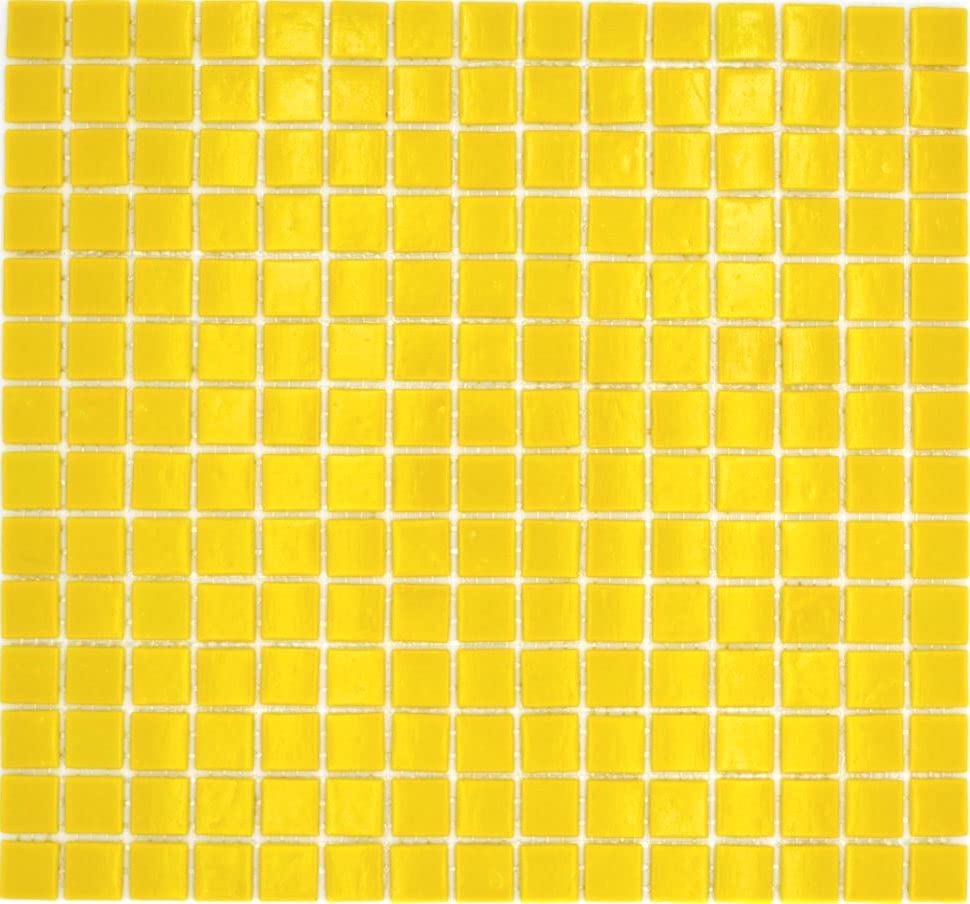 Mosaikfliese Glasmosaik gelb Küchenrückwand Duschwand | 10 Mosaikmatten