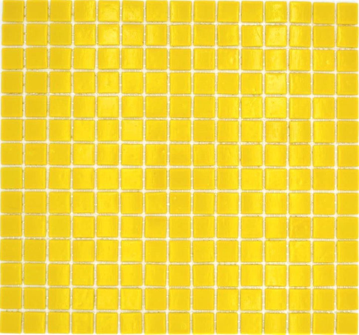 Mosaikfliese Glasmosaik gelb Küchenrückwand Duschwand | 10 Mosaikmatten