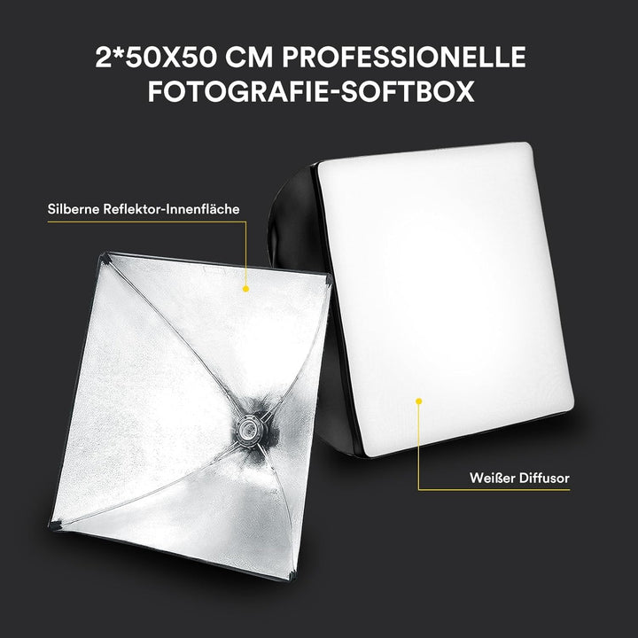 RALENO Softbox Kit, 85W CFL Softbox, daurlicht vdieo licht Fuer YouTube/INS Photografieren PS30, PS3