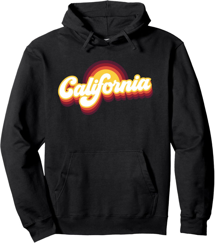Retro California Rainbow - Southern California Pride Pullover Hoodie