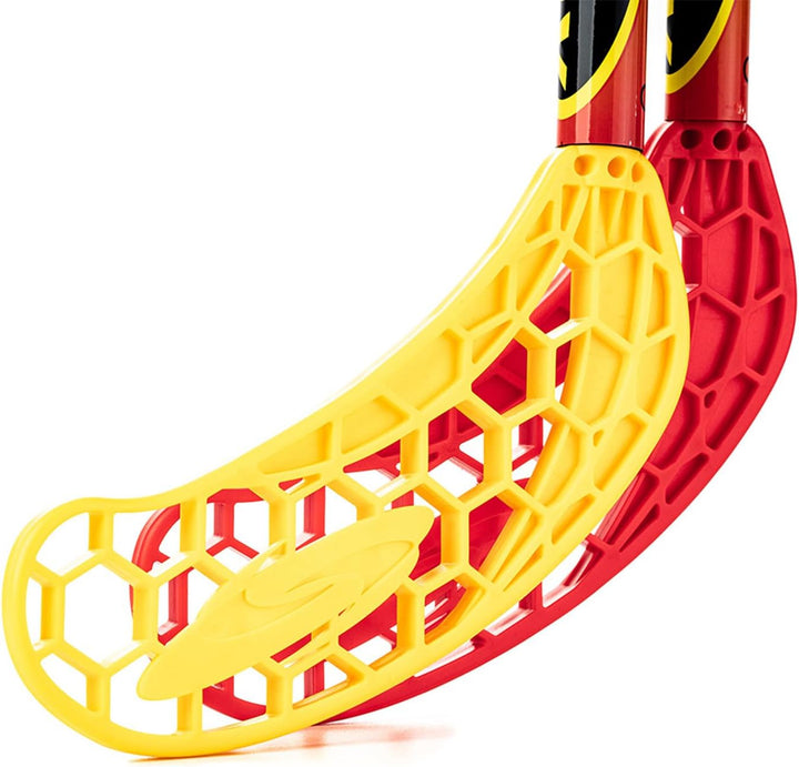 Bandito FunHockey Komplettset, für Kinder, 4 Hockey Schläger, 4 Bälle und 2 Faltbare Pop Up Tore, Fl