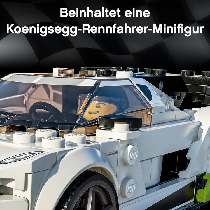 LEGO 76900 Speed Champions Koenigsegg Jesko Rennauto, Spielzeugauto, Modellauto zum selber Bauen Sin
