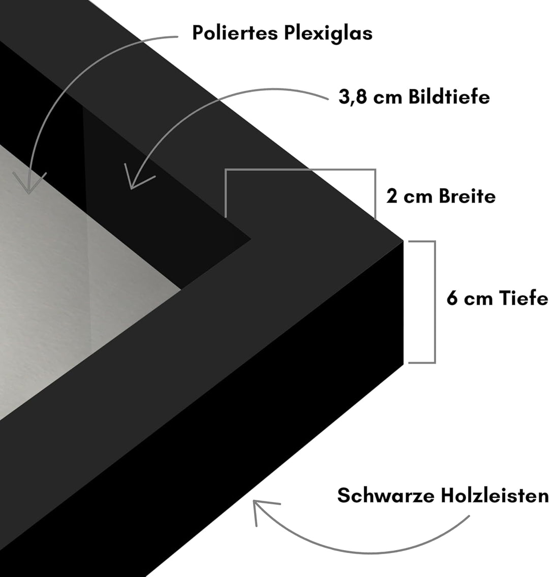Americanflat 3D-Bilderrahmen zum Befüllen - 40x50 cm - tiefer Objektrahmen mit weichem Leinentuch al