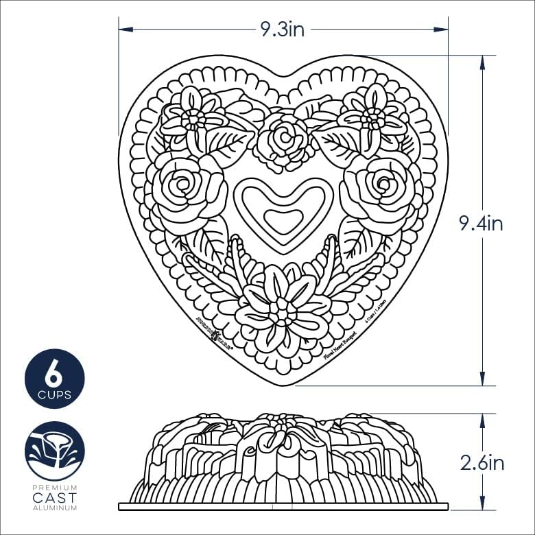 Nordic Ware Blumen-Herz-Gugelschreiber