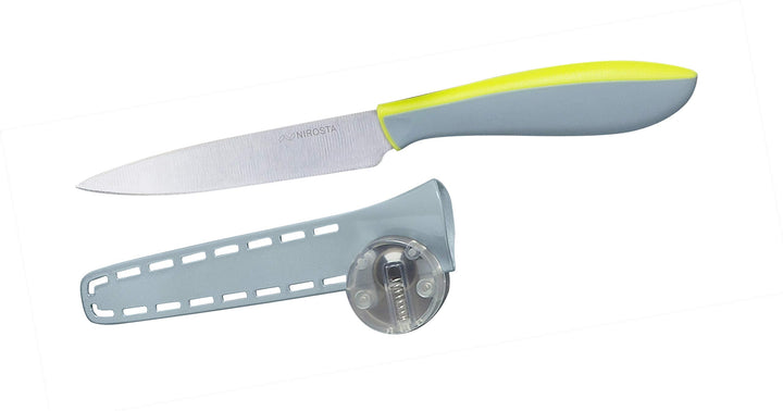 Nirosta Universalmesser klein EVERSHARP, Allzweckmesser mit Soft-Touch Griff, mit nachschärfendem Kl
