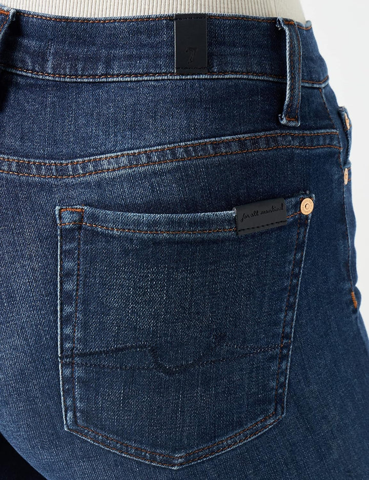 7 For All Mankind Damen Hw Skinny Slim Illusion Jeans 29 Dark Blue, 29 Dark Blue