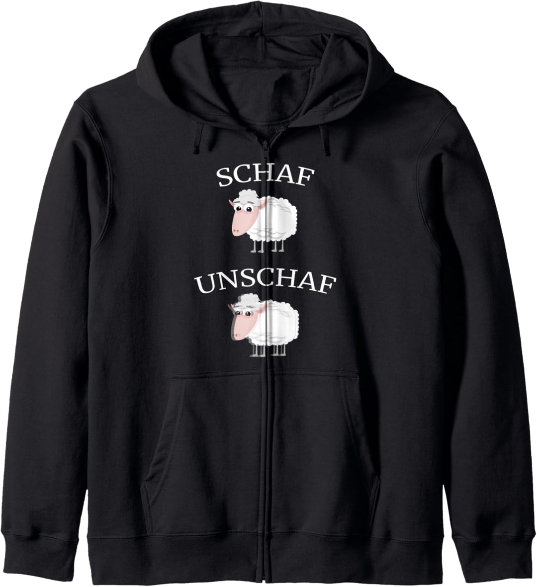 Lustiges Schaf Unschaf Wortwitz Kapuzenjacke