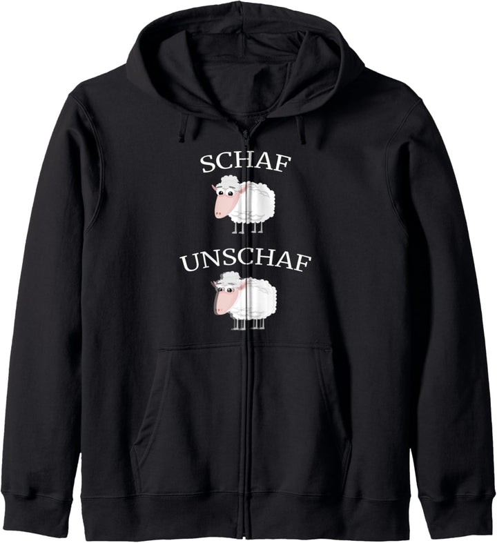 Lustiges Schaf Unschaf Wortwitz Kapuzenjacke
