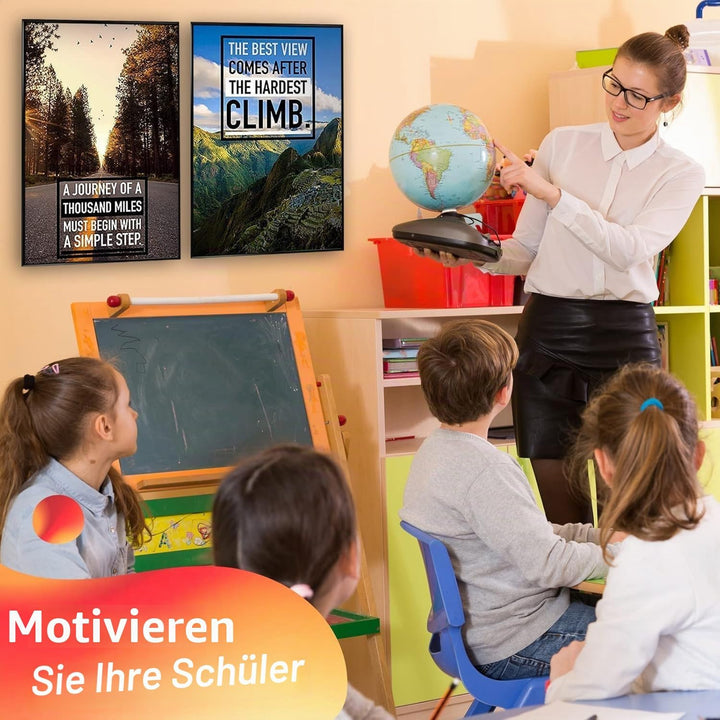 Throwbacktraits Motivierende Wandkunst auf Leinwand, 6 inspirierende Drucke mit erhebenden Sprüchen