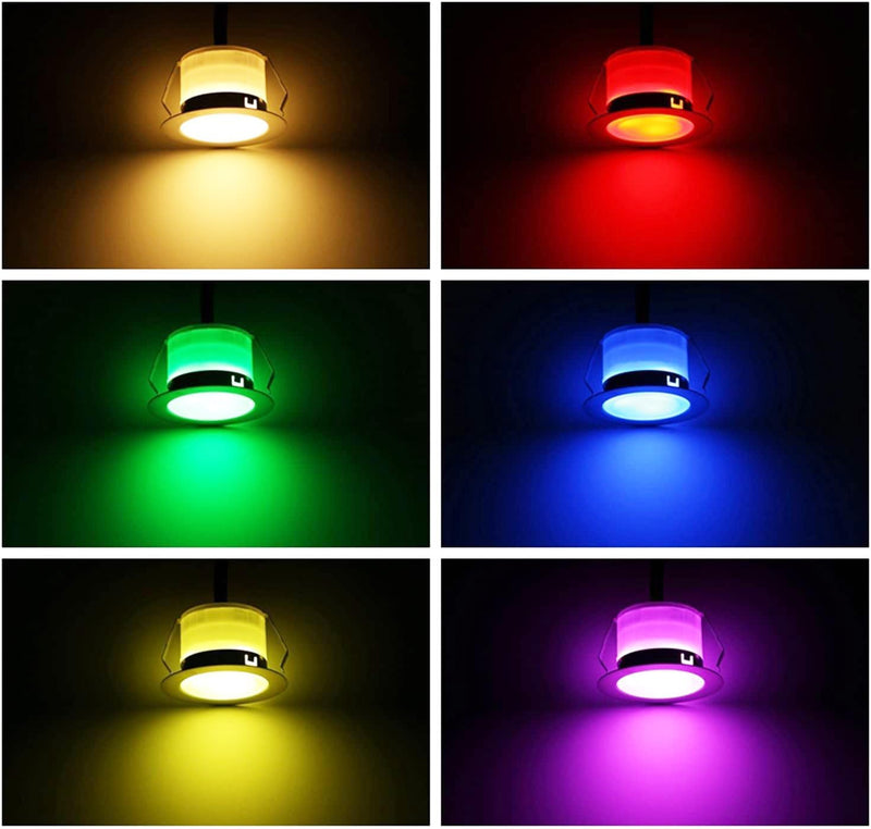 RGB Led Bodeneinbaustrahle Aussen 0.5W Ø45mm IP67 Wasserdicht LED Einbaustrahler Terrasse Küche Gart