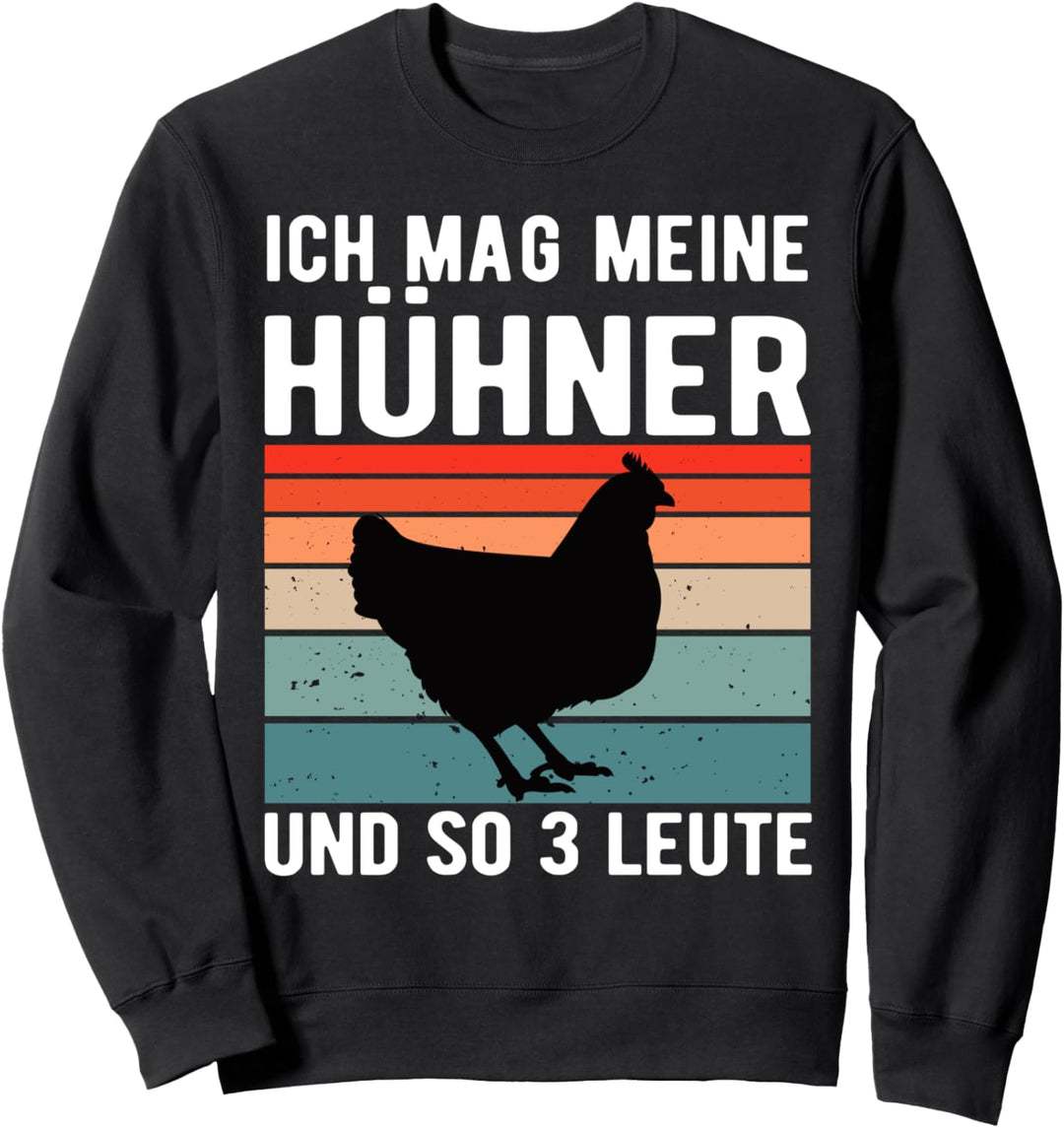 Hühner Landwirt Huhn retro Bauer Bauernhof Geschenk Sweatshirt
