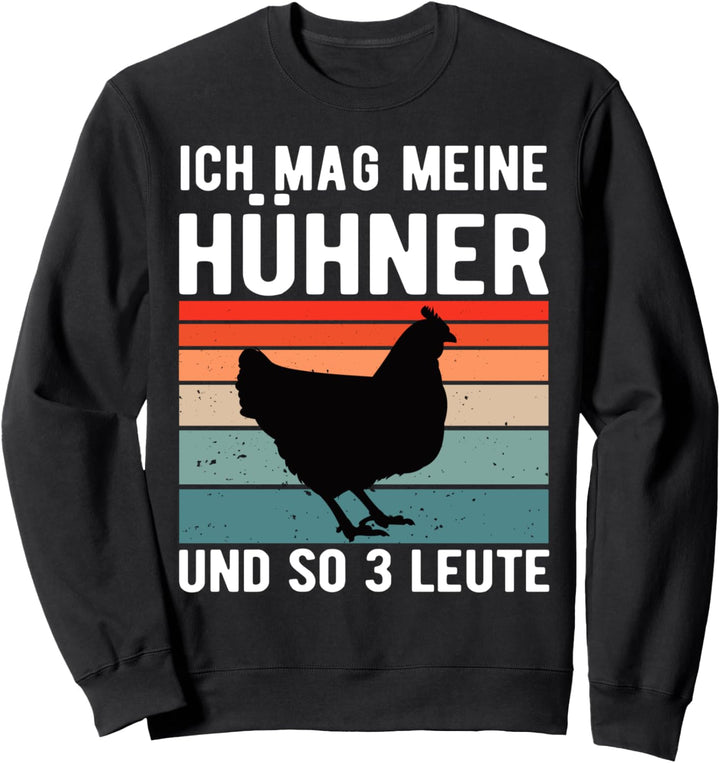 Hühner Landwirt Huhn retro Bauer Bauernhof Geschenk Sweatshirt