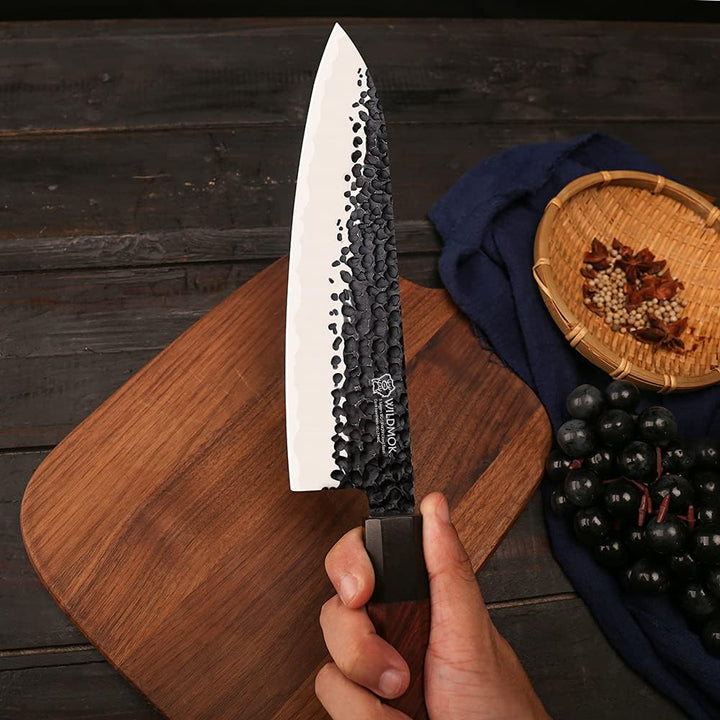 WILDMOK 20,8cm, Kochmesser 3 Schichten 9CR18MOV CLAD STAEL, geschmiedetes Gyuto -Küchenmesser mit ac