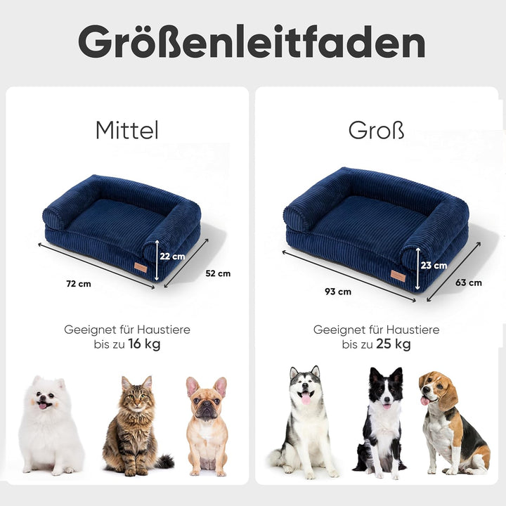 FUKUMARU Hundebett für grosse Hunde, Flauschiges &amp; Hundesofa mit wasserabweisender TPU-Schicht, Cord
