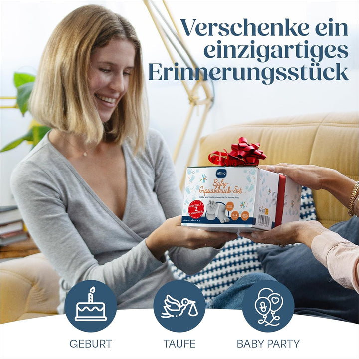Niimo 3D Abdruck Baby Hand und Fuss - Hautsicheres Baby Gipsabdruck Set, Baby Abdruck Hand Fuss, Han