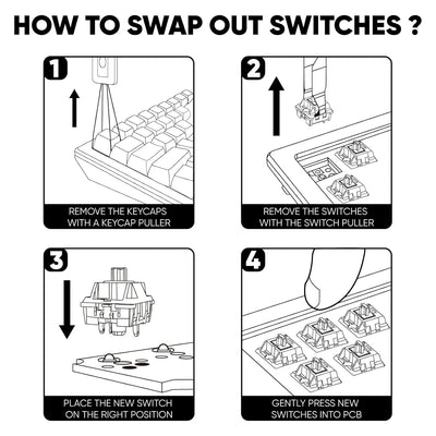 Akko V3 Pro Switch für Mechanische Tastatur, Linear Switches, 5 Pin 45gf, Mahjong-Sound, MX Tastensc
