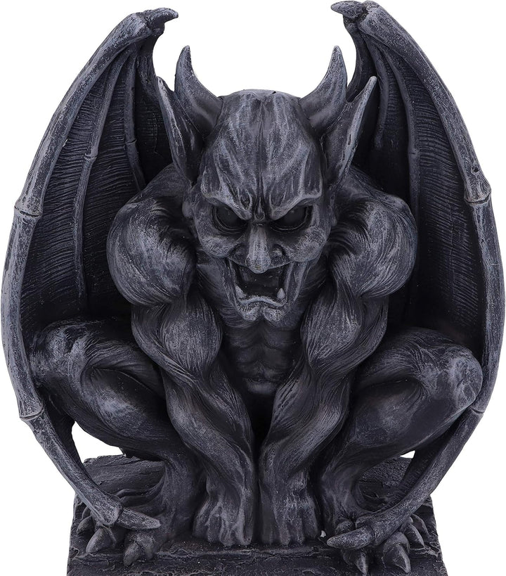 Nemesis Now Dark Black Grotesque Figurine Adalward Dekofigur, groteske Gargoyle, Dunkelschwarz, Schw