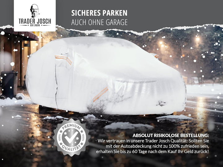 Trader Josch Autoabdeckung (530 x 200 x 150 cm) - Universal Auto Abdeckplane Winddicht, wasserdicht