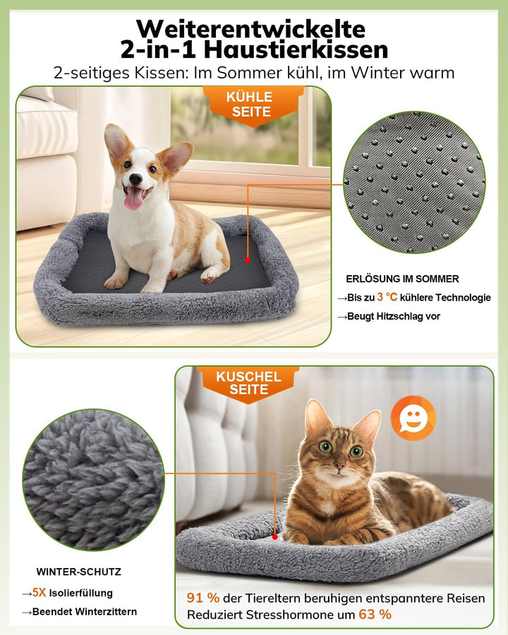 Morpilot Katzentransportbox für grosse Katzen und Welpen bis 7kg, Katzenbox Hundetasche mit Sicherhe