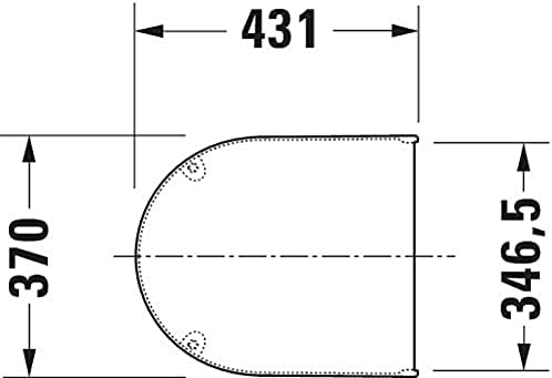 Duravit WC-Sitz Starck 3, Toilettendeckel mit Absenkautomatik, Klodeckel aus Urea-Duroplast, mit Ede