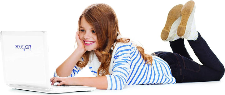 LEXIBOOK JC598i1_01 Lern- und Zweisprachiges Laptop Französisch/Englisch Spielzeug für Kinder mit 12
