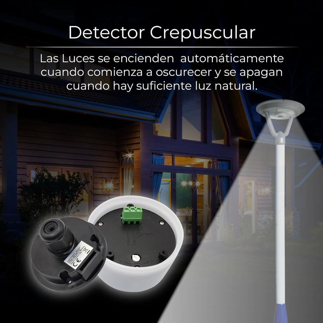 LED ATOMANT Packung mit 5 Dämmerungsmelder für den Aussenbereich, Fotozelle, photoelektrischer Senso