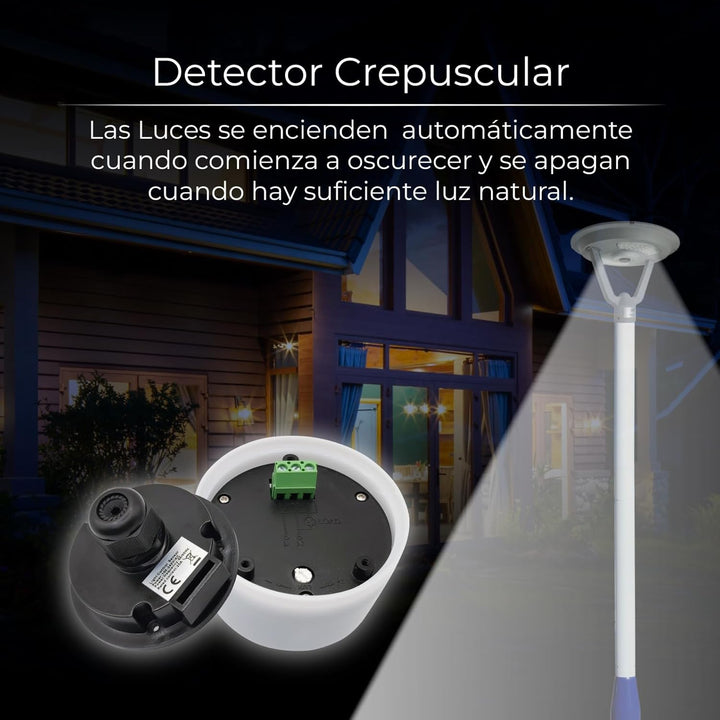 LED ATOMANT Packung mit 5 Dämmerungsmelder für den Aussenbereich, Fotozelle, photoelektrischer Senso