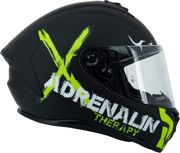 Broken Head Adrenalin Therapy 4X - Sportlicher Integralhelm - Motorrad-Helm - Schwarz-Grün Matt M (5